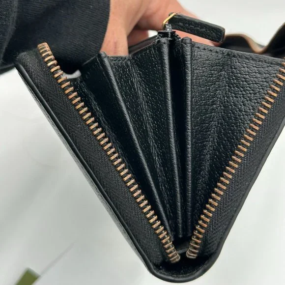 🔥GUCCI ANIMALIER LEATHER ZIP AROUND WALLET  🔥FULL INCLUSION🔥 - Picture 10 of 14